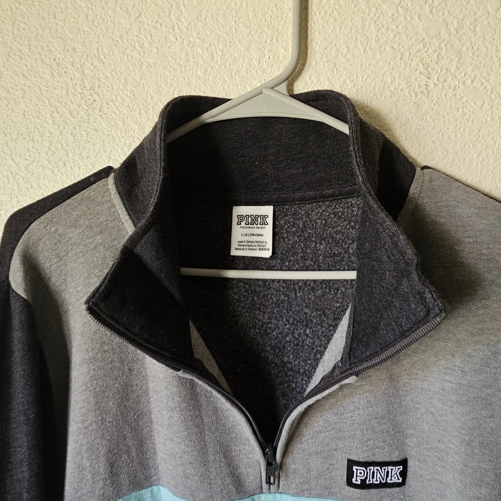 Vs pink large colorblock sweatshirt qaurterzip - Picture 5 of 5